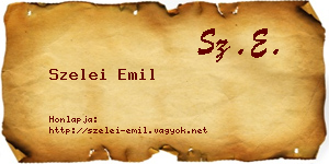 Szelei Emil névjegykártya
